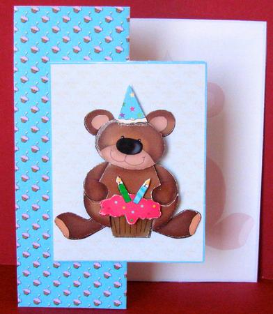 Birthday Bear Foldback by Christine Pagan