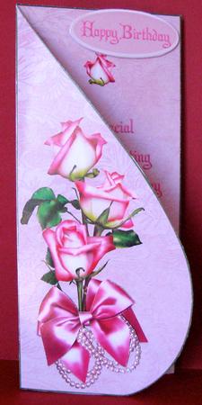 Sweet Roses Tear Drop with Verse and Decoupage by Christine Pagan