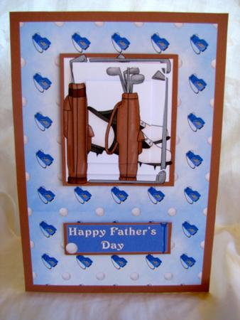 Golf Father's Day/ Birthday Card Front by Christine Pagan