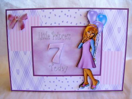 Little Princess Age Card by Christine Pagan