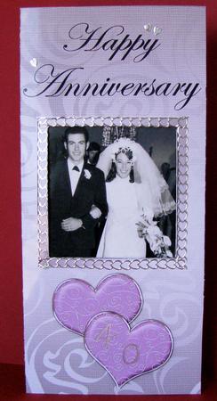 Add a Photo Anniversary Card with Easy Fold Frame by Christine Pagan