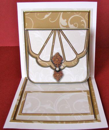 Cream Swirls for You Bag Mini 3D Pop-up Card by Christine Pagan