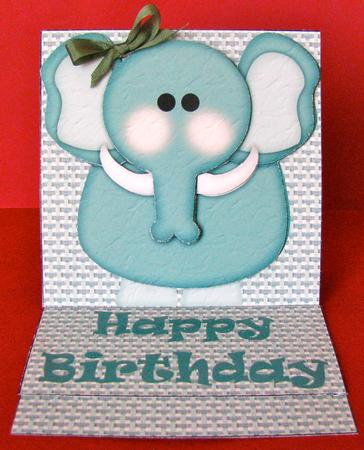 Elephant Birthday Easel by Christine Pagan