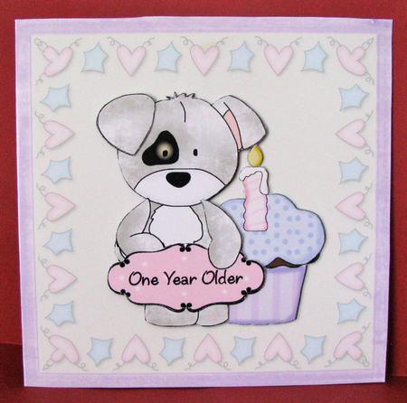 Birthday Pup Topper by Christine Pagan