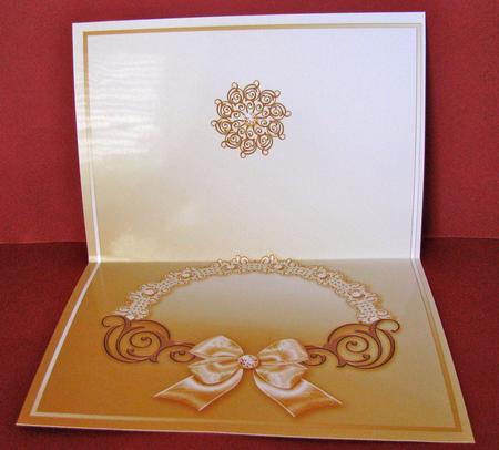 Gold Scrolls and Lace Landscape A5 Insert by Christine Pagan