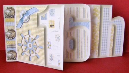 Male 16th Birthday Number Book Sailing Theme by Christine Pagan