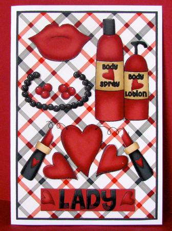Girly Makeup Decoupage Topper by Christine Pagan
