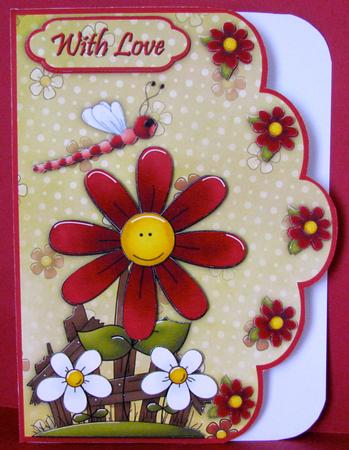 Perfect Petals Scallop Edge Card Front by Christine Pagan