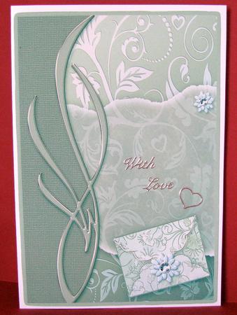 Green and Aqua Scrapbook Style Leaves Card Fronts by Christine Pagan
