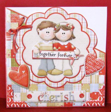 Cherish Together Forever Diagonal Over the Edge Valentine by Christine Pagan