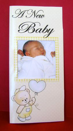 Add a Photo New Baby Card with Easy Fold Frame by Christine Pagan