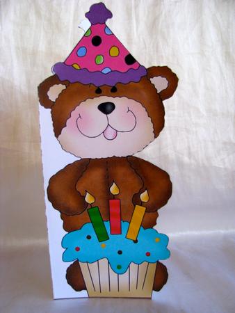 Birthday Bear Shaped Card by Christine Pagan