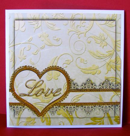 Gold Lace Love 5inch Round Bottom Stacker by Christine Pagan