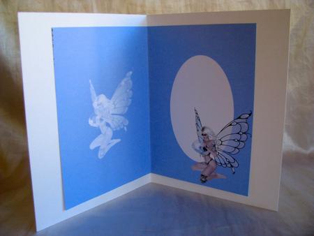 Butterfly Fairy Blue Frame Insert by Christine Pagan
