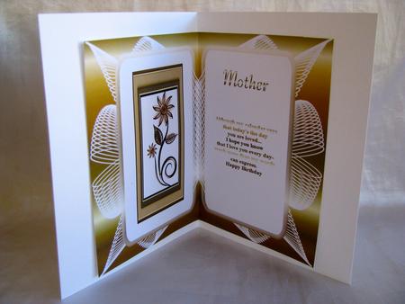 Brass Flower Mother Birthday Insert by Christine Pagan