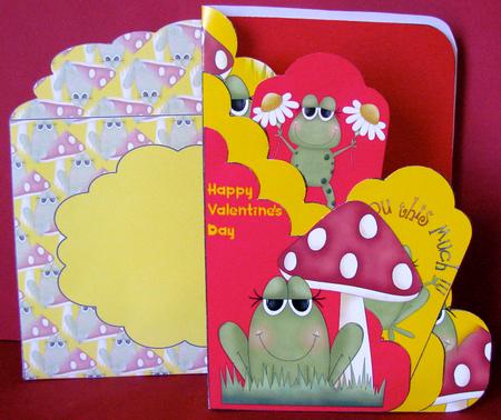 Frog Valentine Scalloped Pocket Card Kit by Christine Pagan