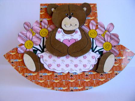 Little Bear Girl Step by Step Also for Wobble Card by Christine Pagan
