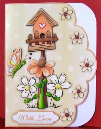 Simple Pleasures Scallop Edge Card Front by Christine Pagan