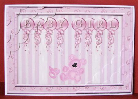 Baby Girl Deckle Edge Stacker by Christine Pagan