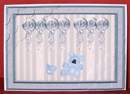 Baby Boy Deckle Edge Stacker by Christine Pagan