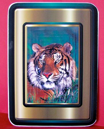Top Tiger Pyramid Card Front by Christine Pagan