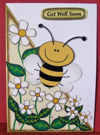 'bee' Happy Corner Topper with Decoupage by Christine Pagan