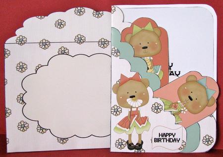 Spring Bears Scalloped Pocket Card Kit by Christine Pagan