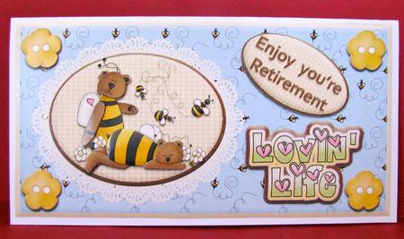 Dl Card Front Enjoy You're Retirement by Christine Pagan