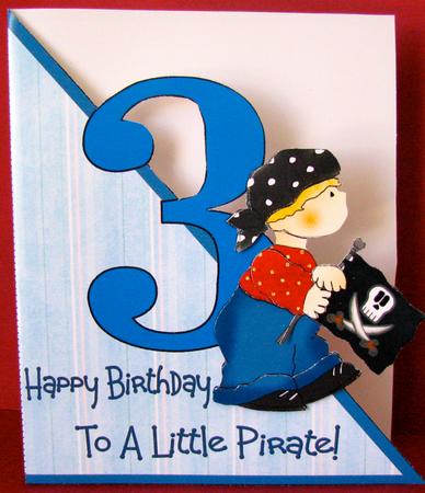 Little Pirate Age Card 3 by Christine Pagan