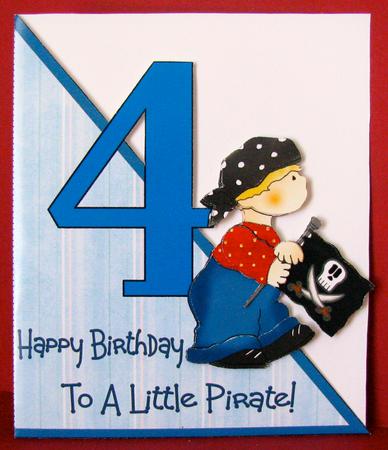 Little Pirate Age Card 4 by Christine Pagan