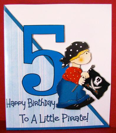 Little Pirate Age Card 5 by Christine Pagan