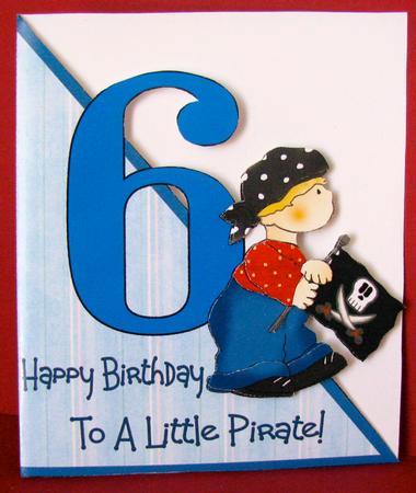 Little Pirate Age Card 6 by Christine Pagan