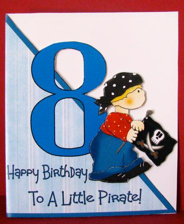 Little Pirate Age Card 8 by Christine Pagan