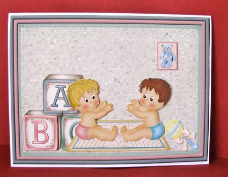 Babies Playing in Their Nursery by Christine Pagan