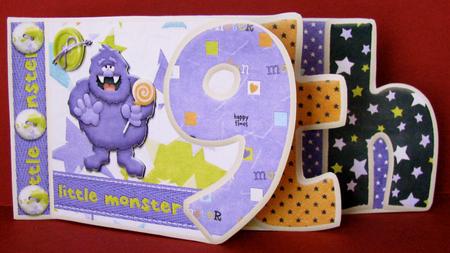 Little Monster 9th Monster Birthday Book Sheet by Christine Pagan