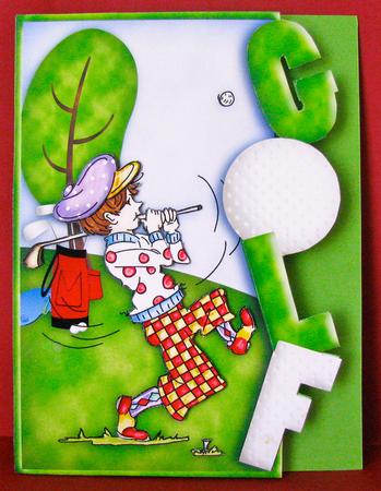 Over the Side Golf with Decoupage by Christine Pagan