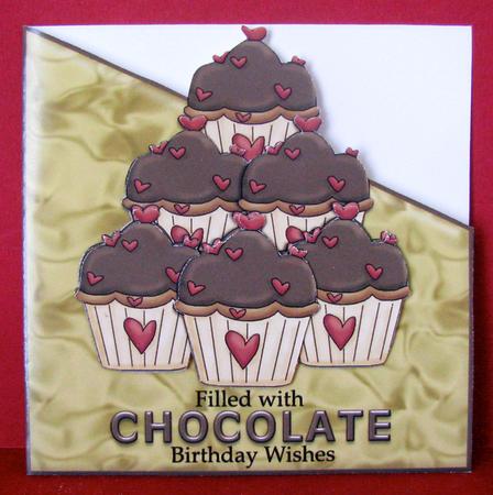 Filled with Chocolate Birthday Wishes Diagonal Over the Edge by Christine Pagan