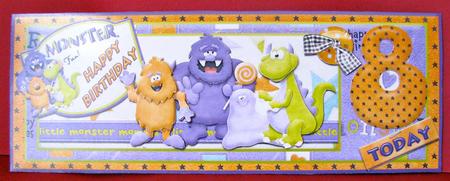 Monster Fun 8 Today Dl Card Front by Christine Pagan