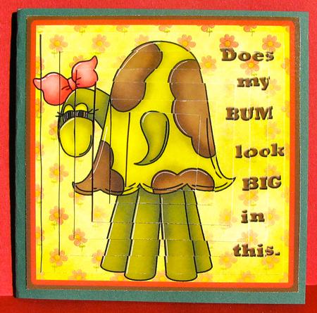 Does My Bum Look Big Pyramid Square Stacker by Christine Pagan