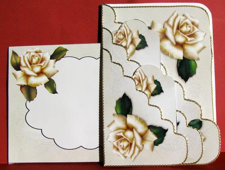 Cream Rose Pocket Kit by Christine Pagan