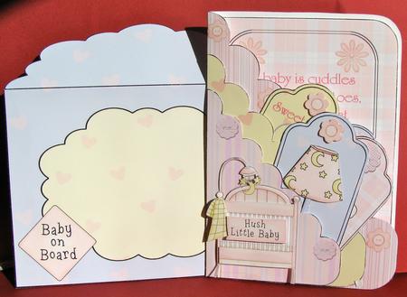 A Sweet Baby Girl Scalloped Stacker Corner and Tag Kit by Christine Pagan
