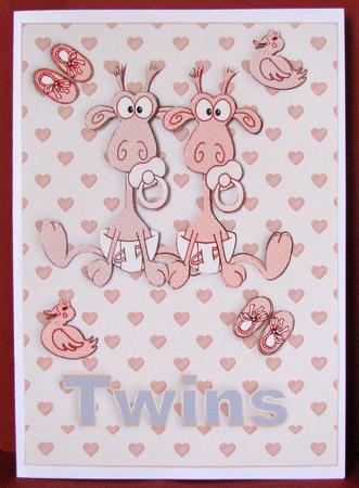 Twin Girl Graffes by Christine Pagan