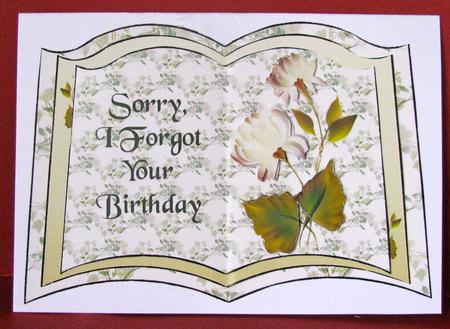 Open Book White Flower Belated Birthday by Christine Pagan