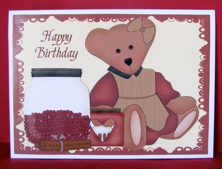 Prim Teddy Birthday by Christine Pagan