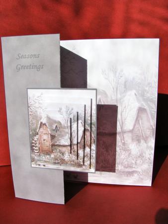 Mill in Winter Foldback by Christine Pagan
