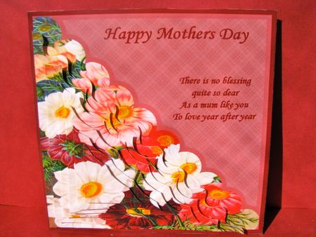 Floral Card Front and Triangle Pyramid - Mothers Day by Christine Pagan