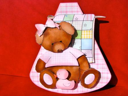 It's a Girl Wobble Card by Christine Pagan