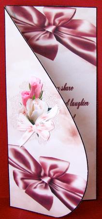 Pink Roses Wedding Teardrop by Christine Pagan