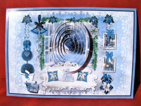 My Blue Christmas Inverted Cameo Pyramid by Christine Pagan