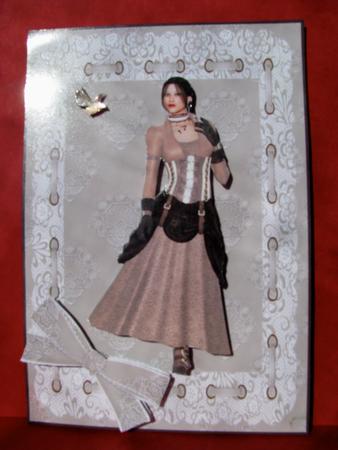 Lady in Brown with Leather and Lace by Christine Pagan